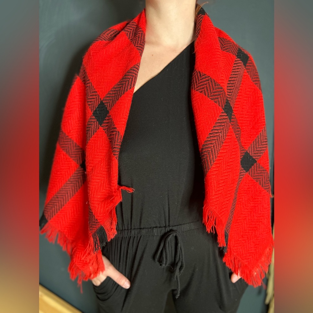 Plaid Blanket Scarf